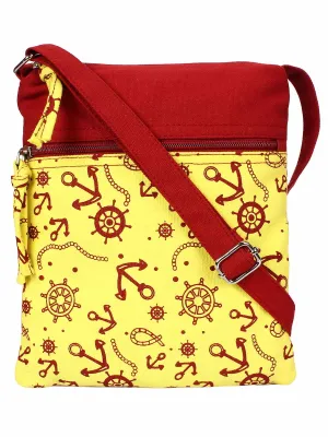 La Borsa Cargo Print Canvas Sling Bag
