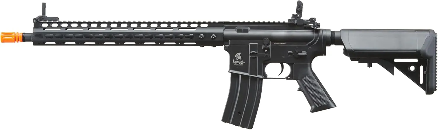 Lancer Tactical 15'' Keymod Carbine RIS M4 Airsoft AEG Rifle-Black-Battery & Charger Included