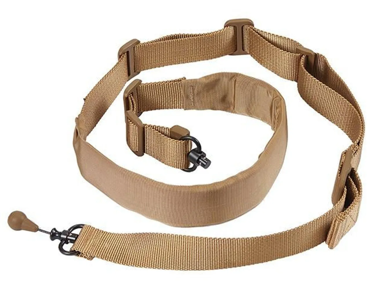 Lancer Tactical QD 2 Point Rifle Sling - Tan - Durable & Adjustable Tactical Sling