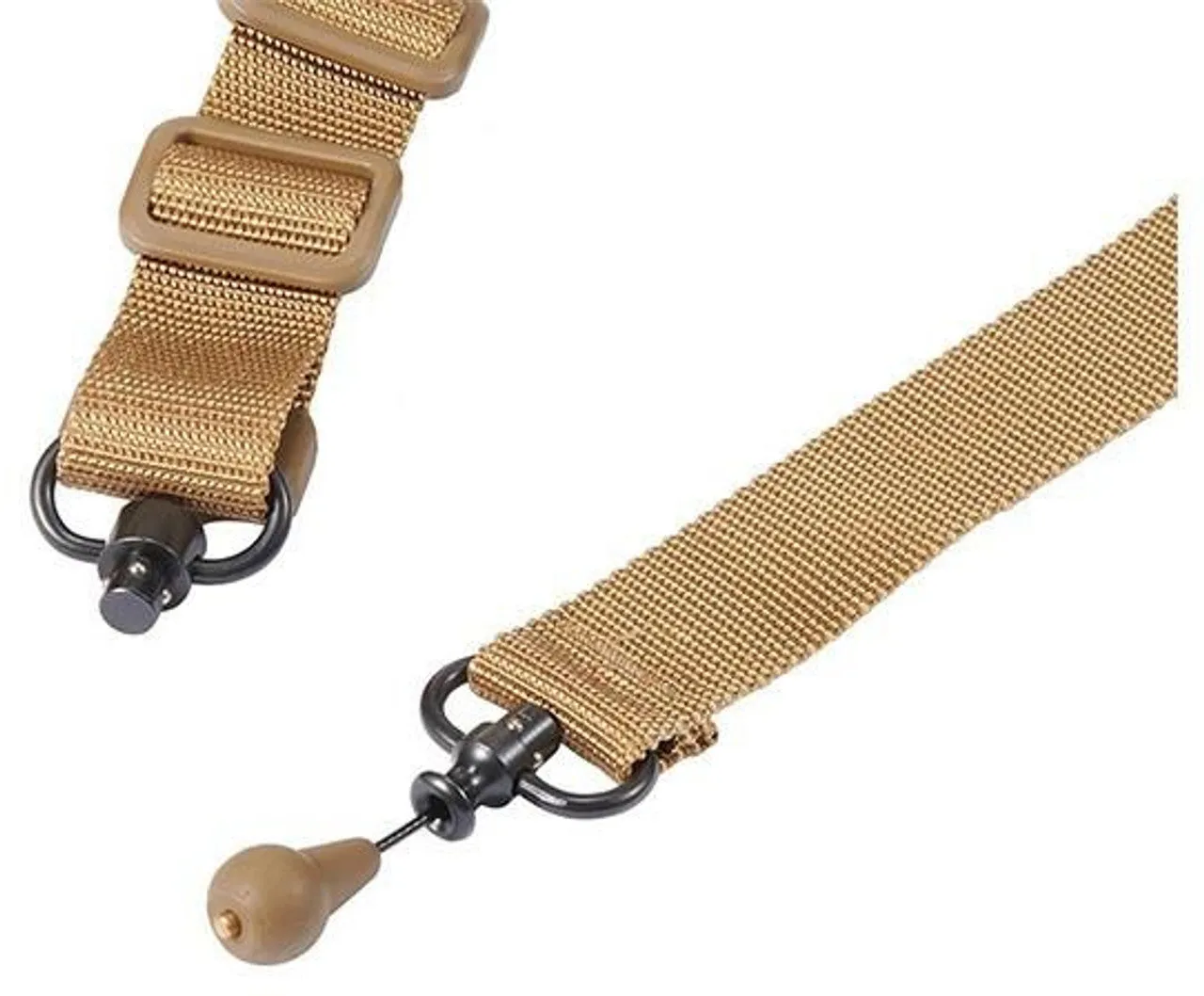 Lancer Tactical QD 2 Point Rifle Sling - Tan - Durable & Adjustable Tactical Sling