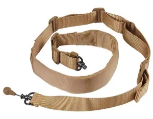 Lancer Tactical QD 2 Point Rifle Sling - Tan - Durable & Adjustable Tactical Sling