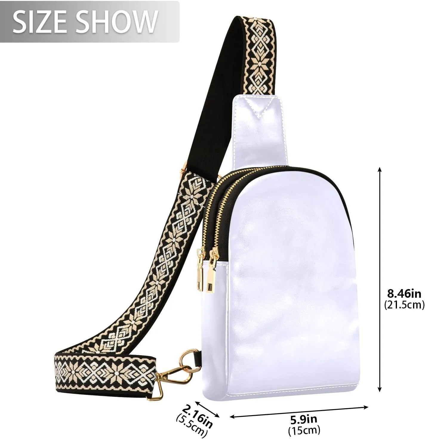 Lavender Sling Bag for Women Men Fanny Packs Small Crossbody Bags for Women Leather Fashion Waist Packs Belt Bag Waterproof Chest Bag for Travel Hiking Running Sport