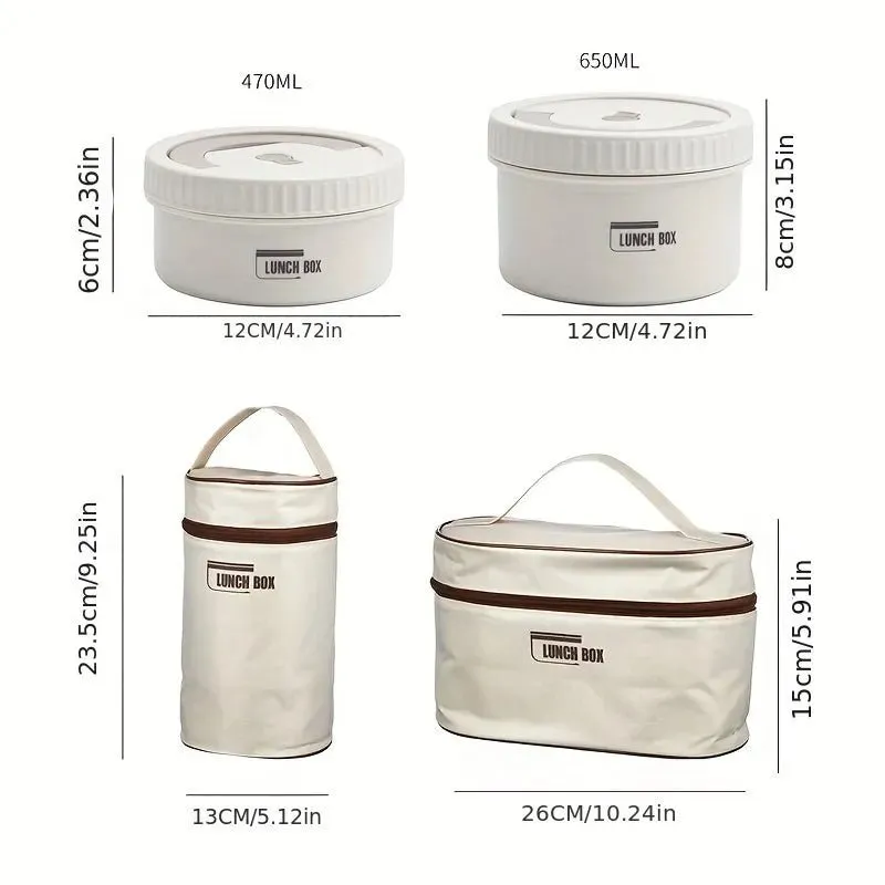 Leakproof 304 Stainless Steel Lunch Box Set | Insulated | Carrying Bag