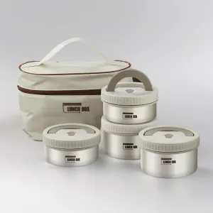 Leakproof 304 Stainless Steel Lunch Box Set | Insulated | Carrying Bag