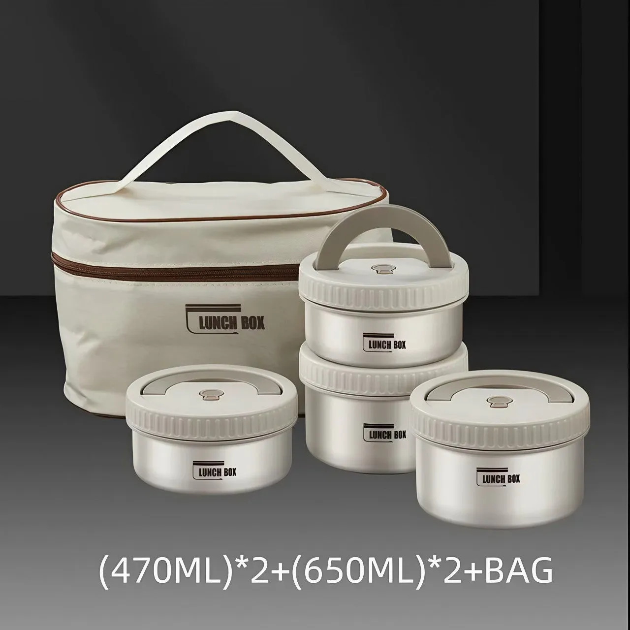 Leakproof 304 Stainless Steel Lunch Box Set | Insulated | Carrying Bag