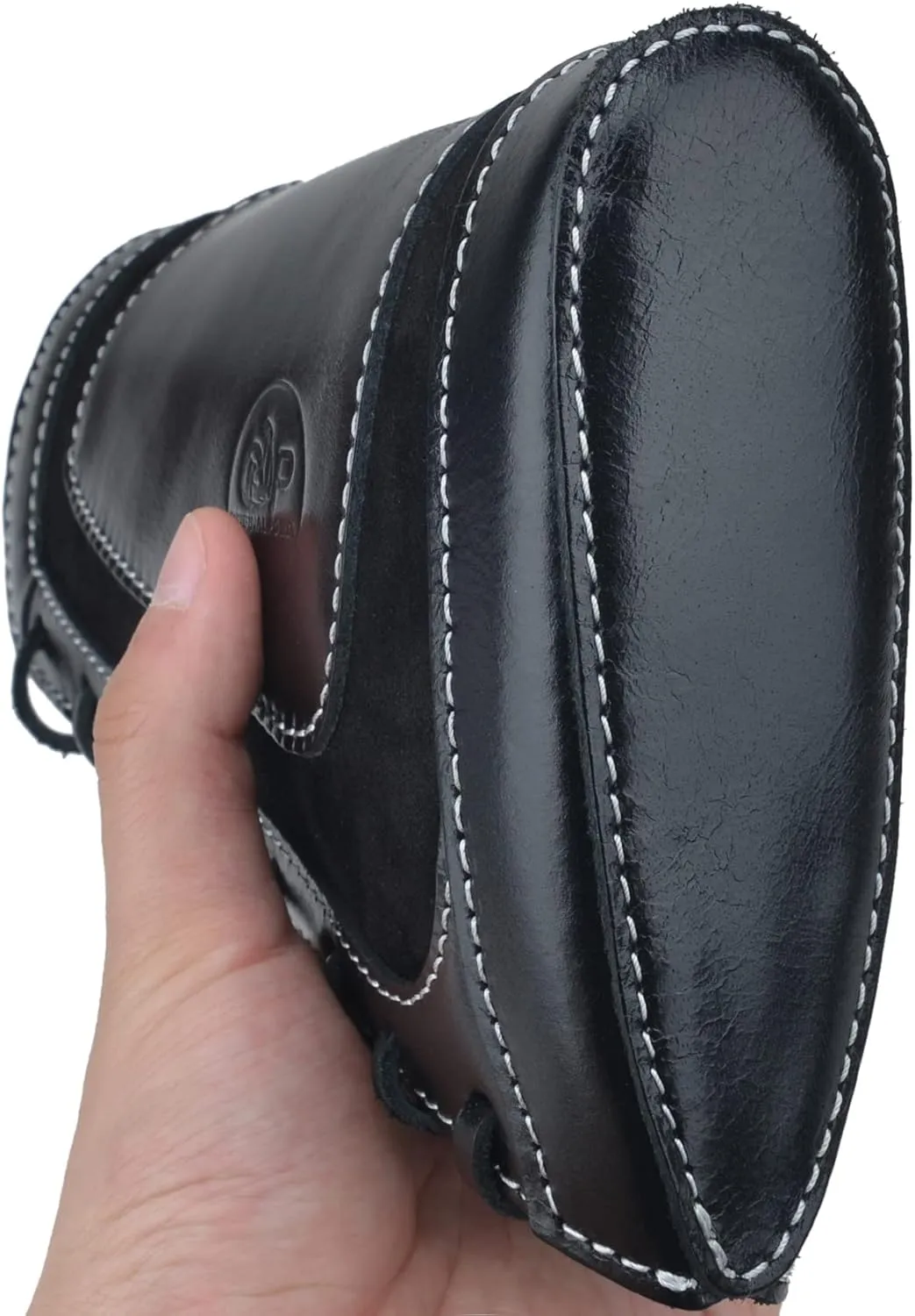 Leather Gun Shell Holder Buttstock with Matched Rifle Sling for .30-06 .30-30, .45-70 .44 mag