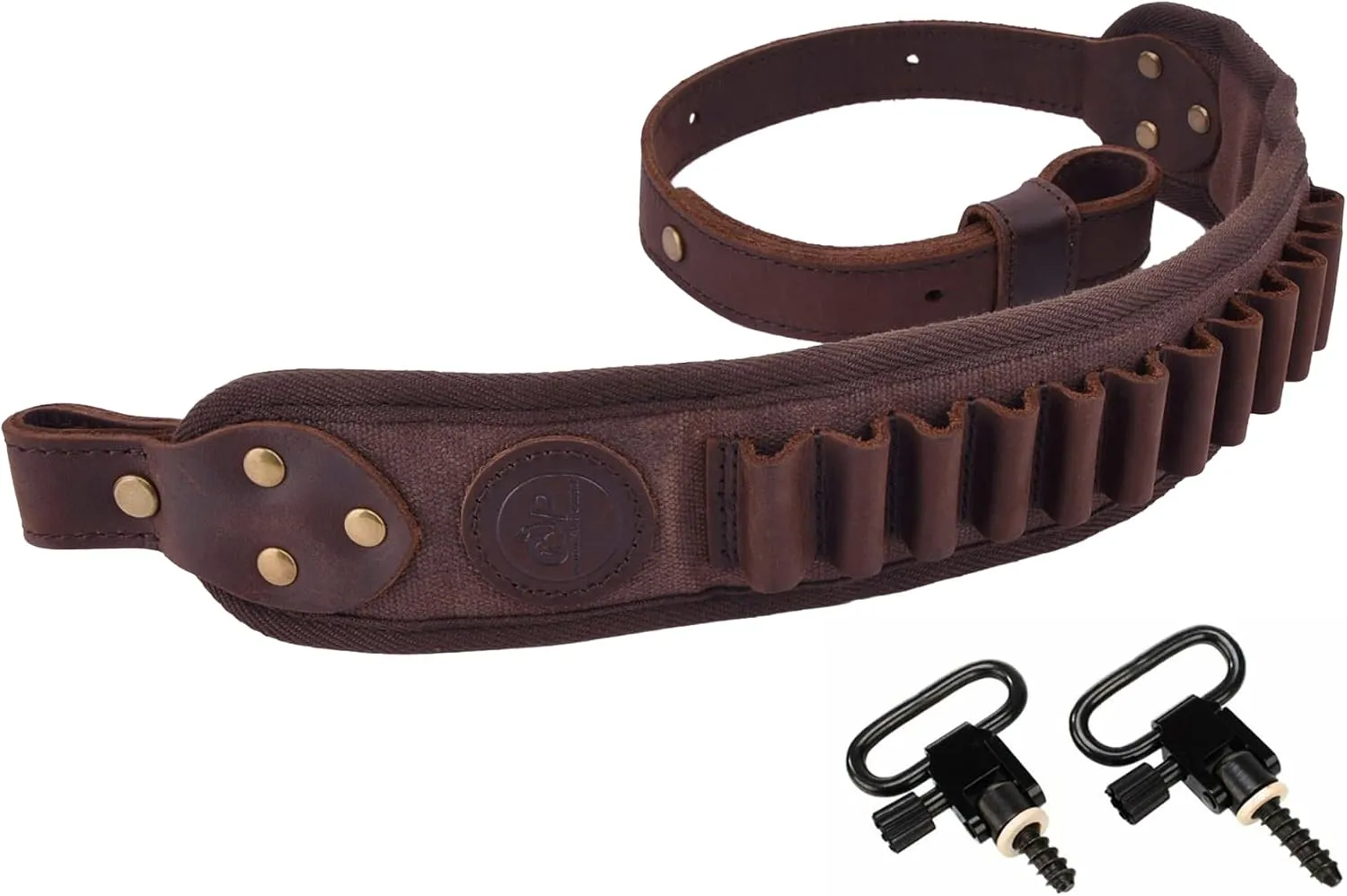 Leather Rifle Sling Gun Shell Holder Straps Loops for .357 .30-30, .38 .32Win Spcl.32-40 Cartridges