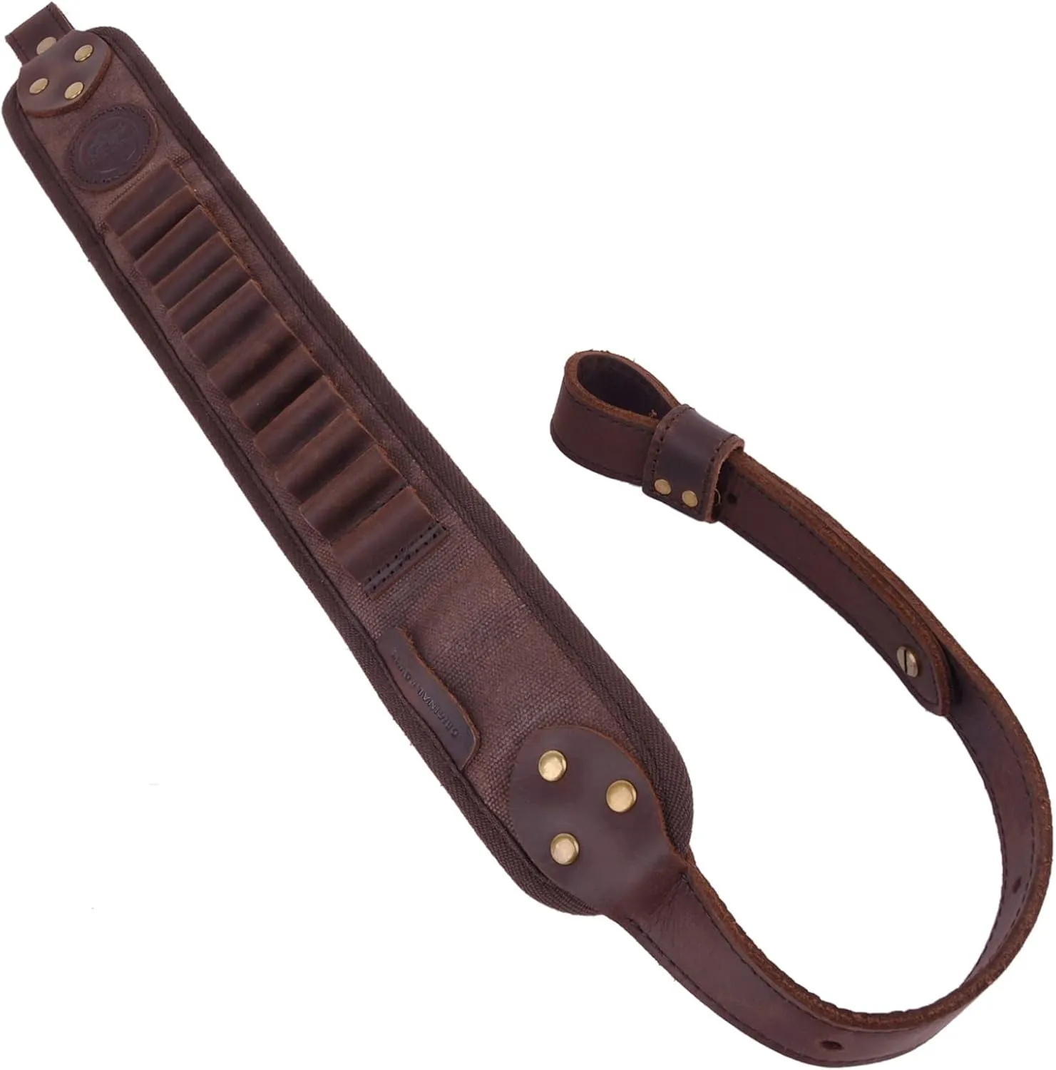 Leather Rifle Sling Gun Shell Holder Straps Loops for .357 .30-30, .38 .32Win Spcl.32-40 Cartridges