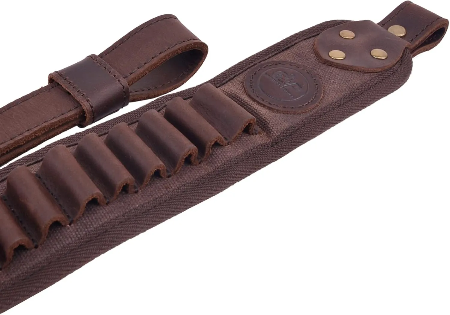 Leather Rifle Sling Gun Shell Holder Straps Loops for .357 .30-30, .38 .32Win Spcl.32-40 Cartridges