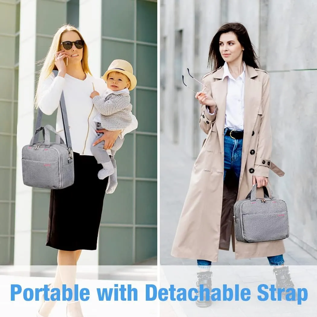 Lekebaby Breastmilk Cooler Bag with Ice Pack - Fits 4 Baby Bottles, Perfect for Nursing Moms and Daycare
