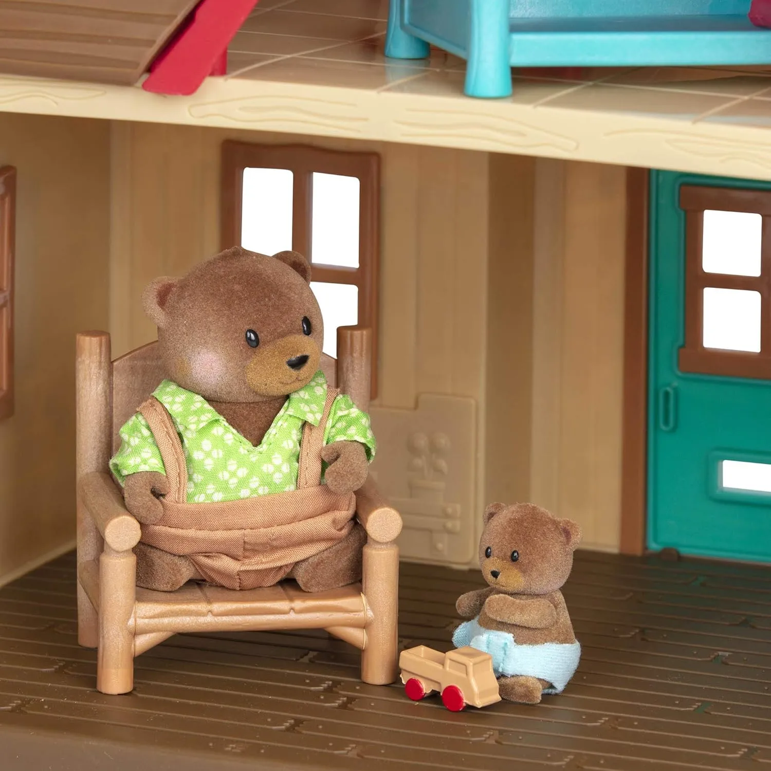 Li’l Woodzeez – Sunny Acres Country House – Dollhouse Playset with Furnitures & Accessories – 1 Doll Figure Included – Pretend Play for Ages 3 