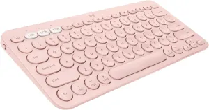 Logitech K380 Multi-Device Wireless Bluetooth Keyboard Designed for Windows, Mac, Chrome OS, Android, iOS, Apple TV, Space-Saving Compact Design - Rose (Renewed)