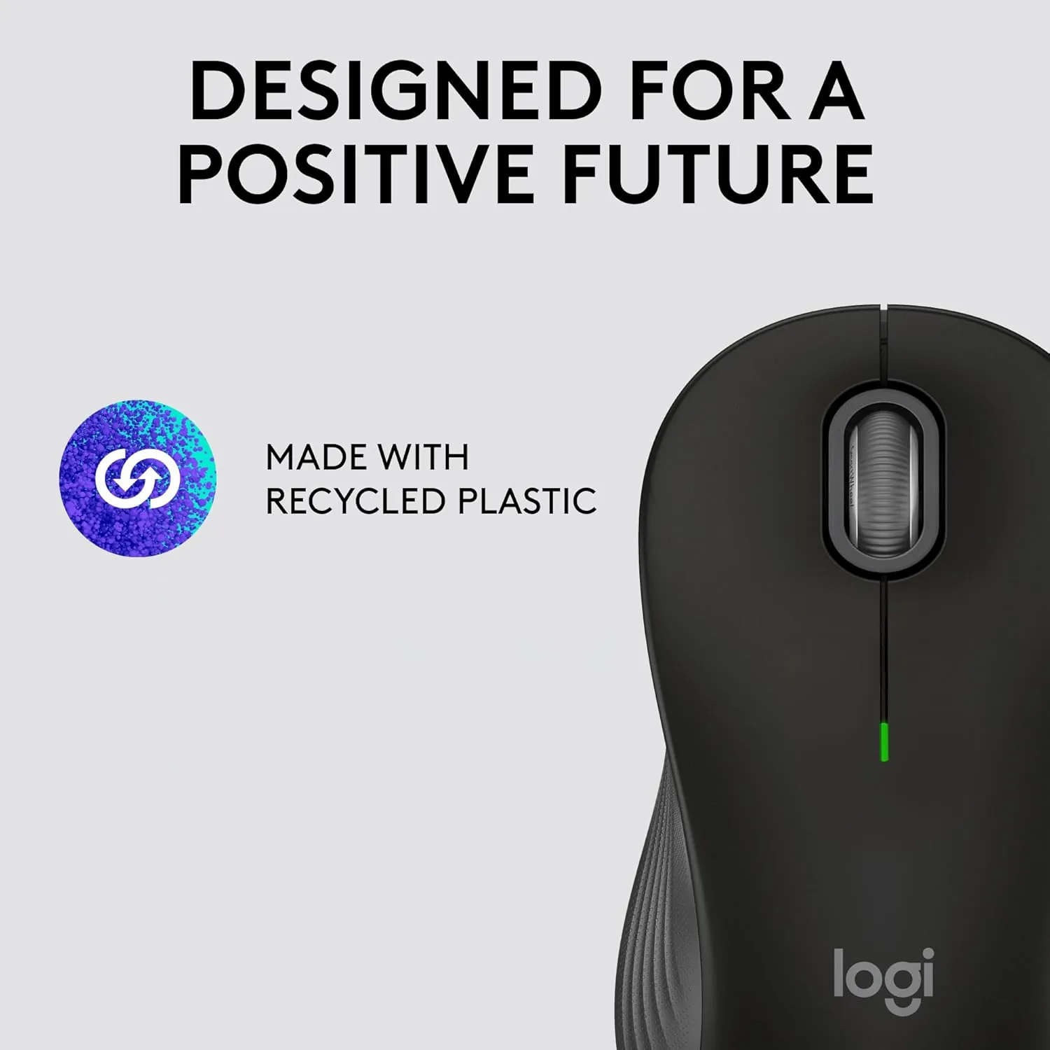 Logitech Signature M550 L Full Size Wireless Mouse - for Large Sized Hands, 2-Year Battery, Silent Clicks, Bluetooth, Multi-Device Compatibility - Black