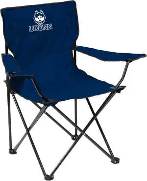 Logo Brands NCAA UConn Huskies Quad Chair, Unisex Adult Chair with One Cup Holder, Team Color, One Size