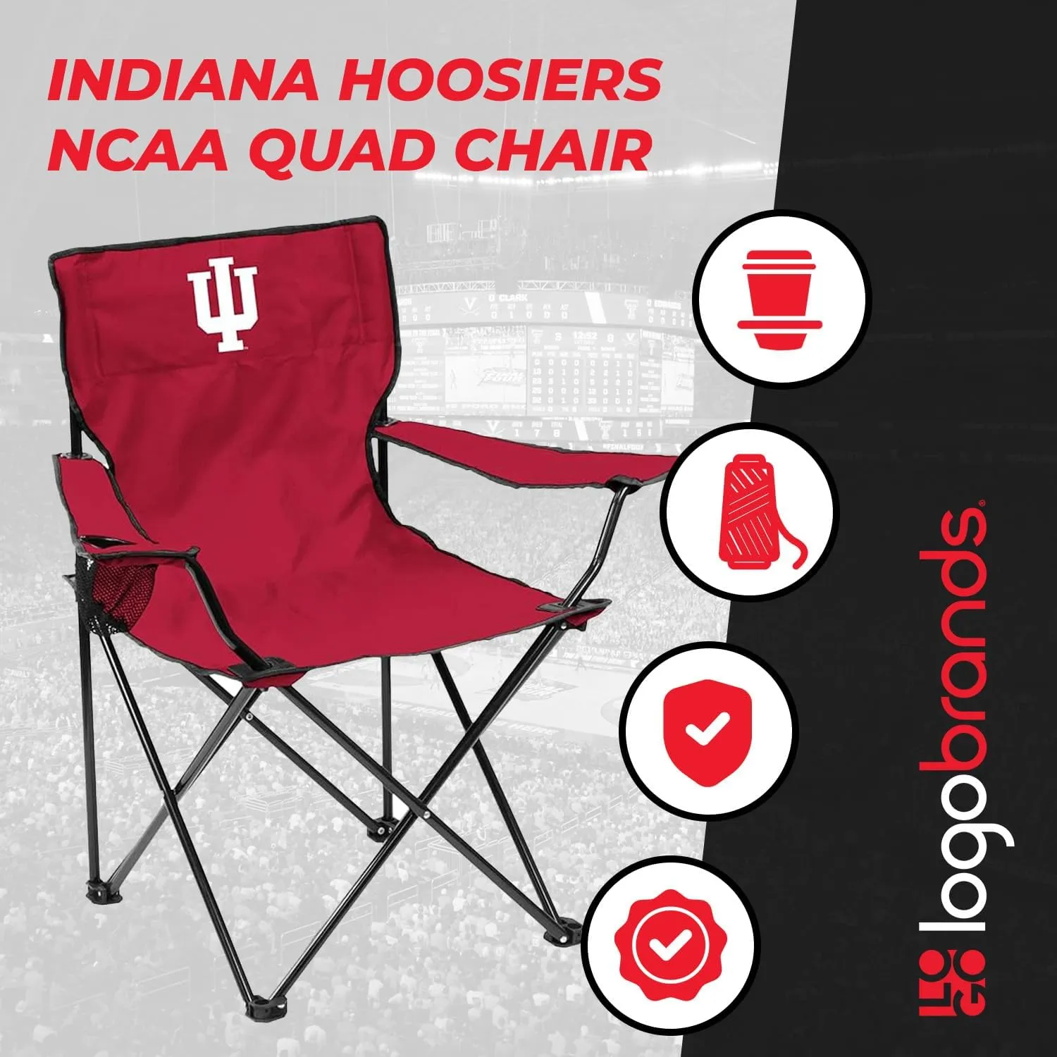 Logo Brands NCAA Unisex Quad Chair