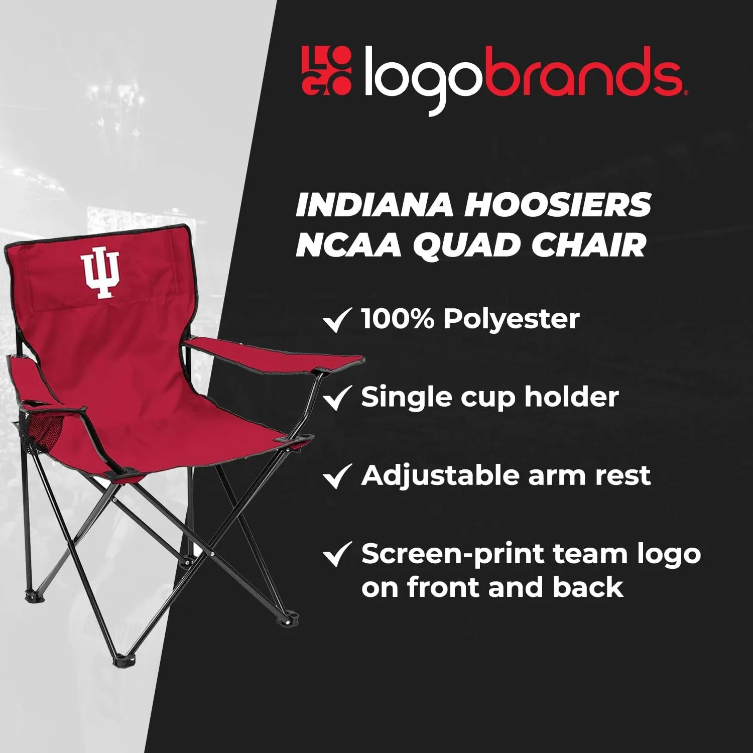 Logo Brands NCAA Unisex Quad Chair