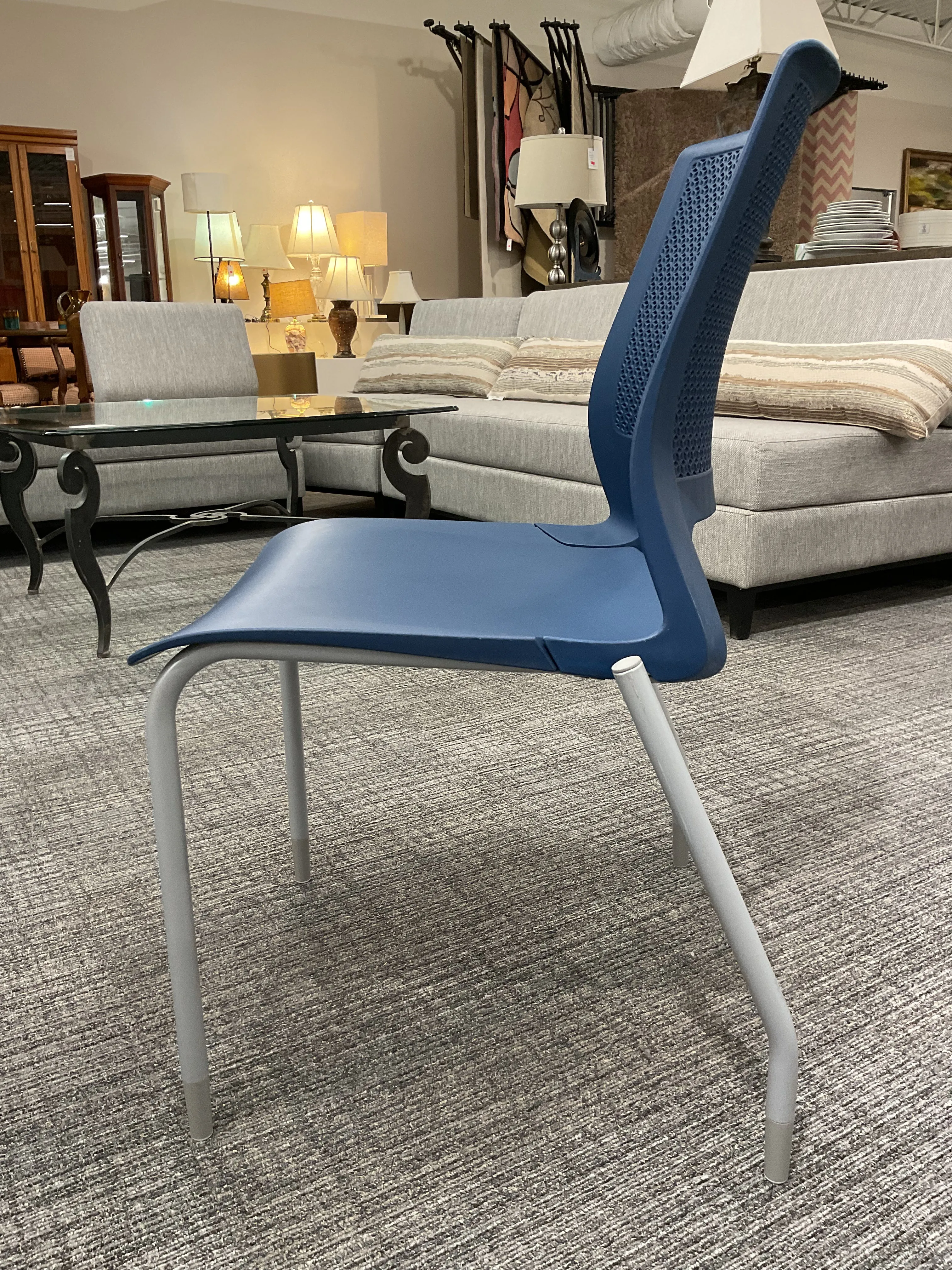 Lumin Blue Stackable Chair