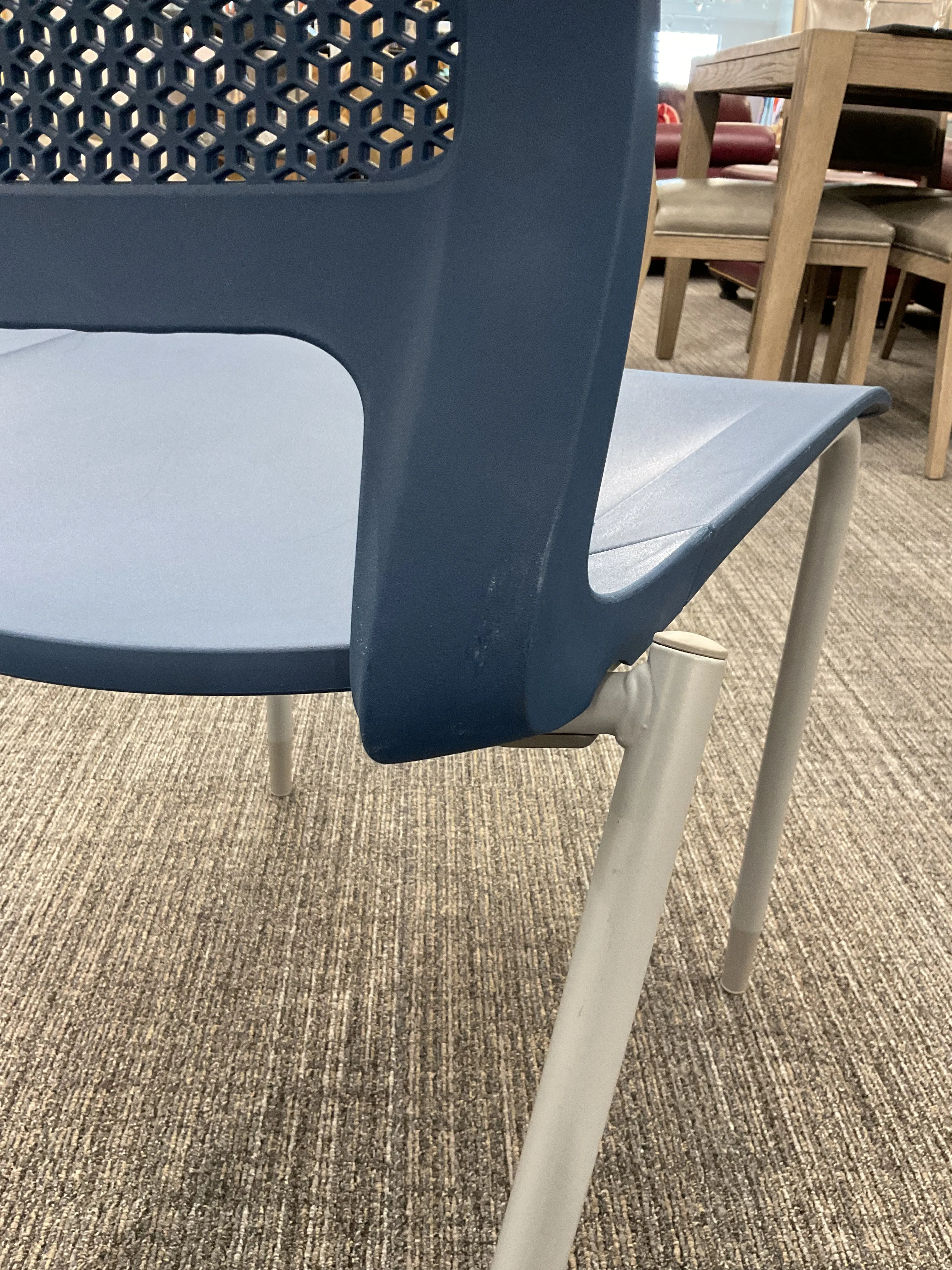 Lumin Blue Stackable Chair