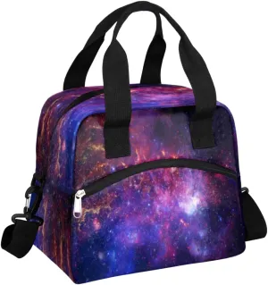 Lunch Bag for Women Men Interstellar Gases Reusable Durable Insulated Lunch Box for Work Office Picnic Beach Hiking Lunch Tote Bag with Adjustable Shoulder Strap