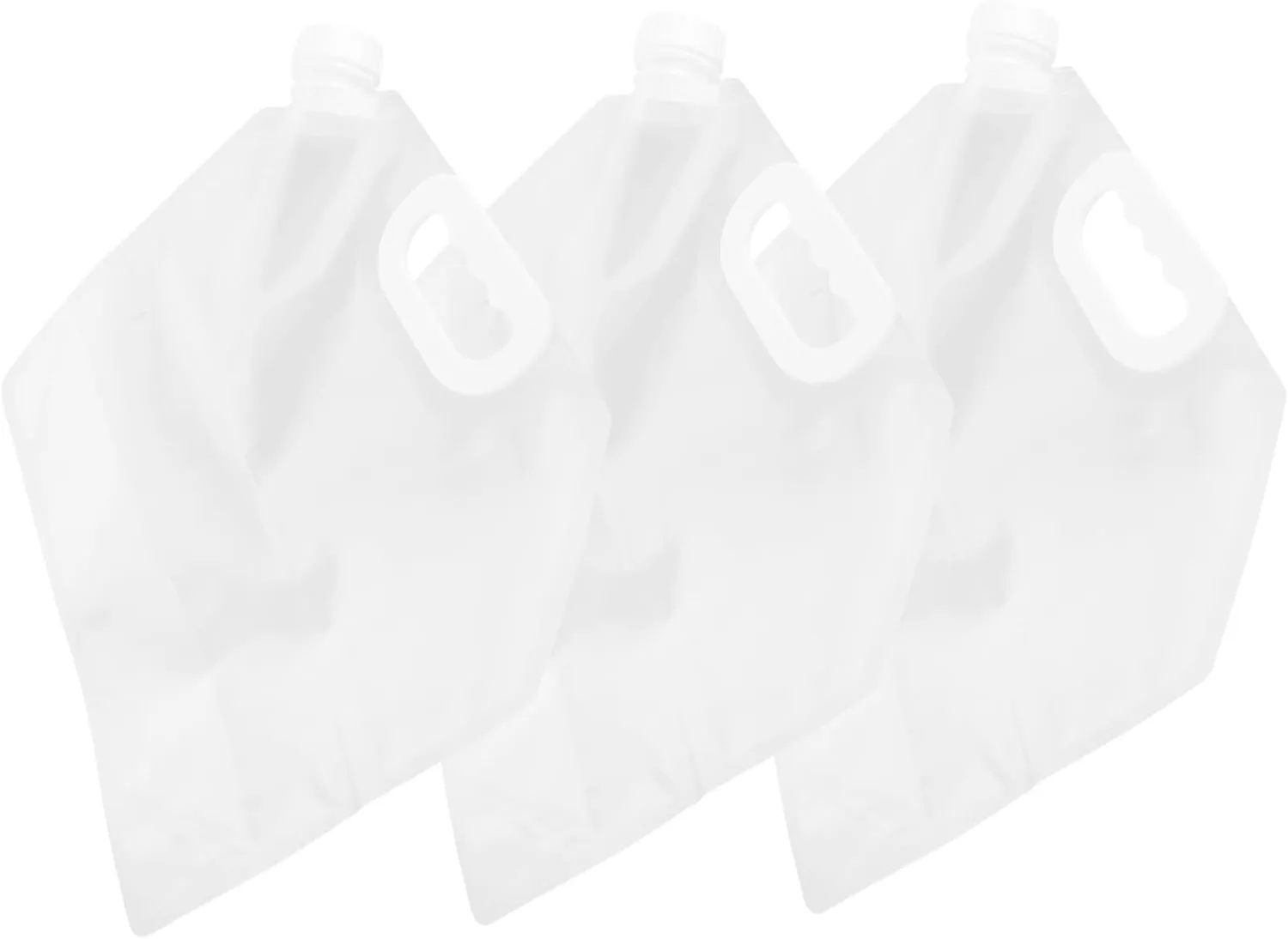 Luxshiny Large Capacity Water Bag Straw 3pcs Pe Folding Storage Containers for Sports Camping Adventure