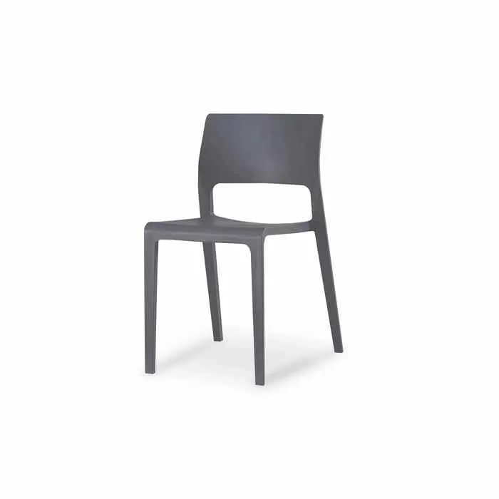Lyric Outdoor Chair - Charcoal (Stackable)