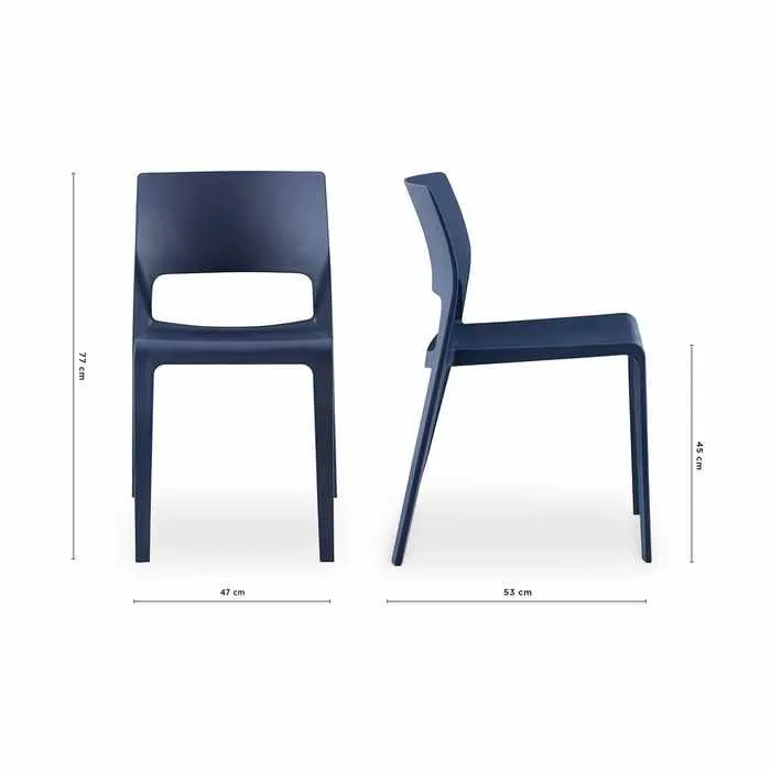 Lyric Outdoor Chair - Navy (Stackable)
