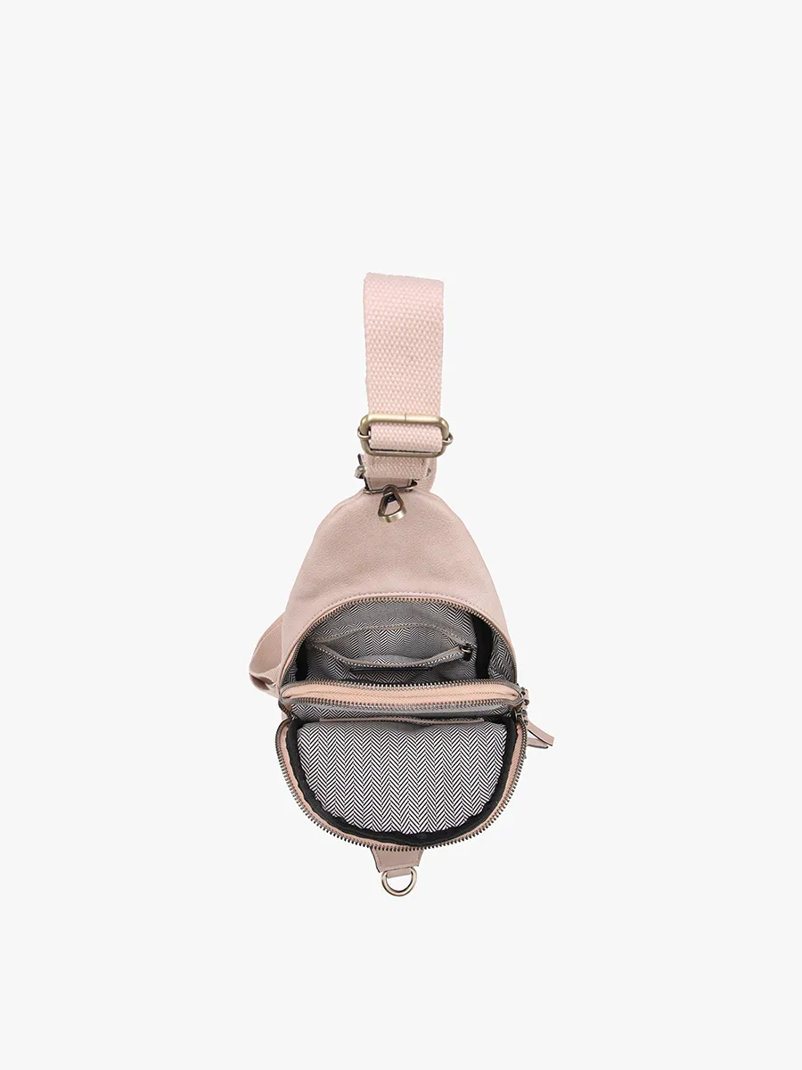 M2342 Nikki Dual Compartment Sling Pack Bag: Chocolate