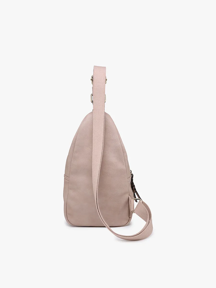 M2342 Nikki Dual Compartment Sling Pack Bag: Chocolate