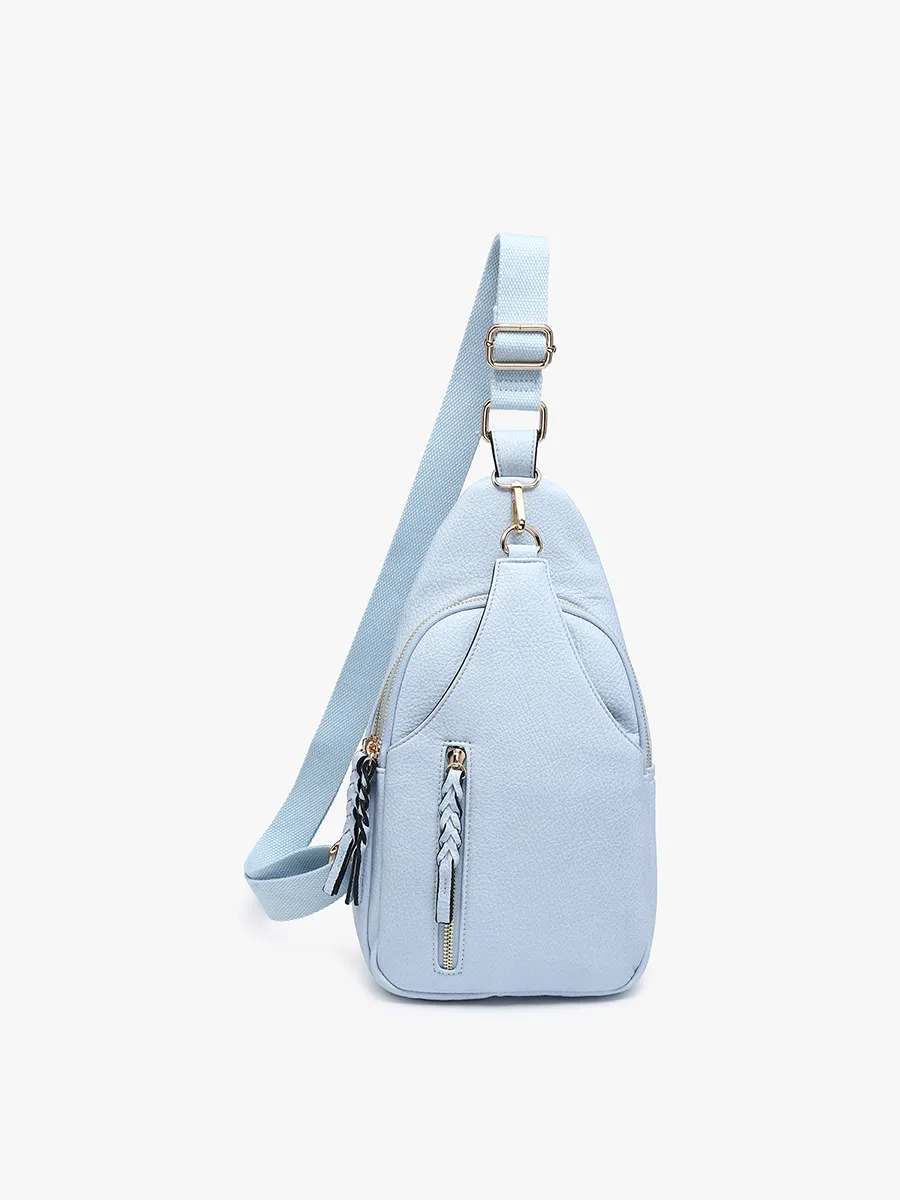 M2342 Nikki Dual Compartment Sling Pack Bag: Chocolate