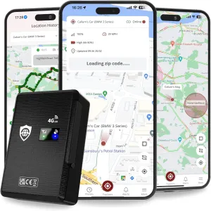 Mag 4G – Rechargeable Magnetic 4G LTE GPS Tracker, Car, Van, Motorbike, Caravan, etc. 34-195 Countries, 90 Day Standby, Real Time Tracking and Alerts, 7 Day Free Trial SIM Included, UK Company