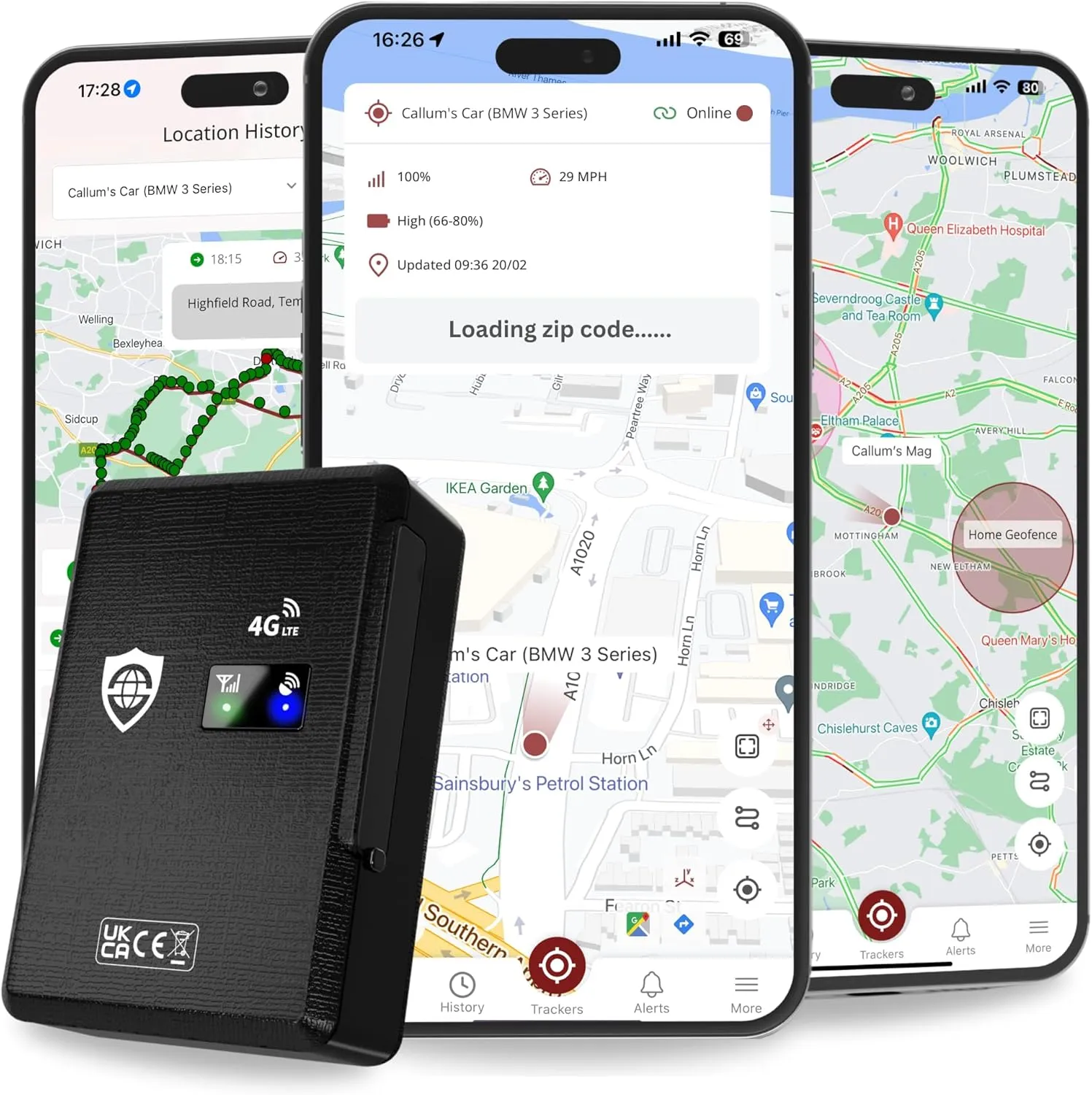 Mag 4G – Rechargeable Magnetic 4G LTE GPS Tracker, Car, Van, Motorbike, Caravan, etc. 34-195 Countries, 90 Day Standby, Real Time Tracking and Alerts, 7 Day Free Trial SIM Included, UK Company