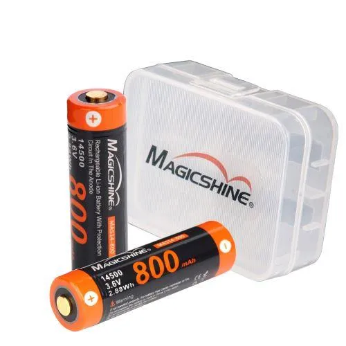 Magic Shine 14500 Li-on MOH25 Rechargable Battery 3.6V 800mAh