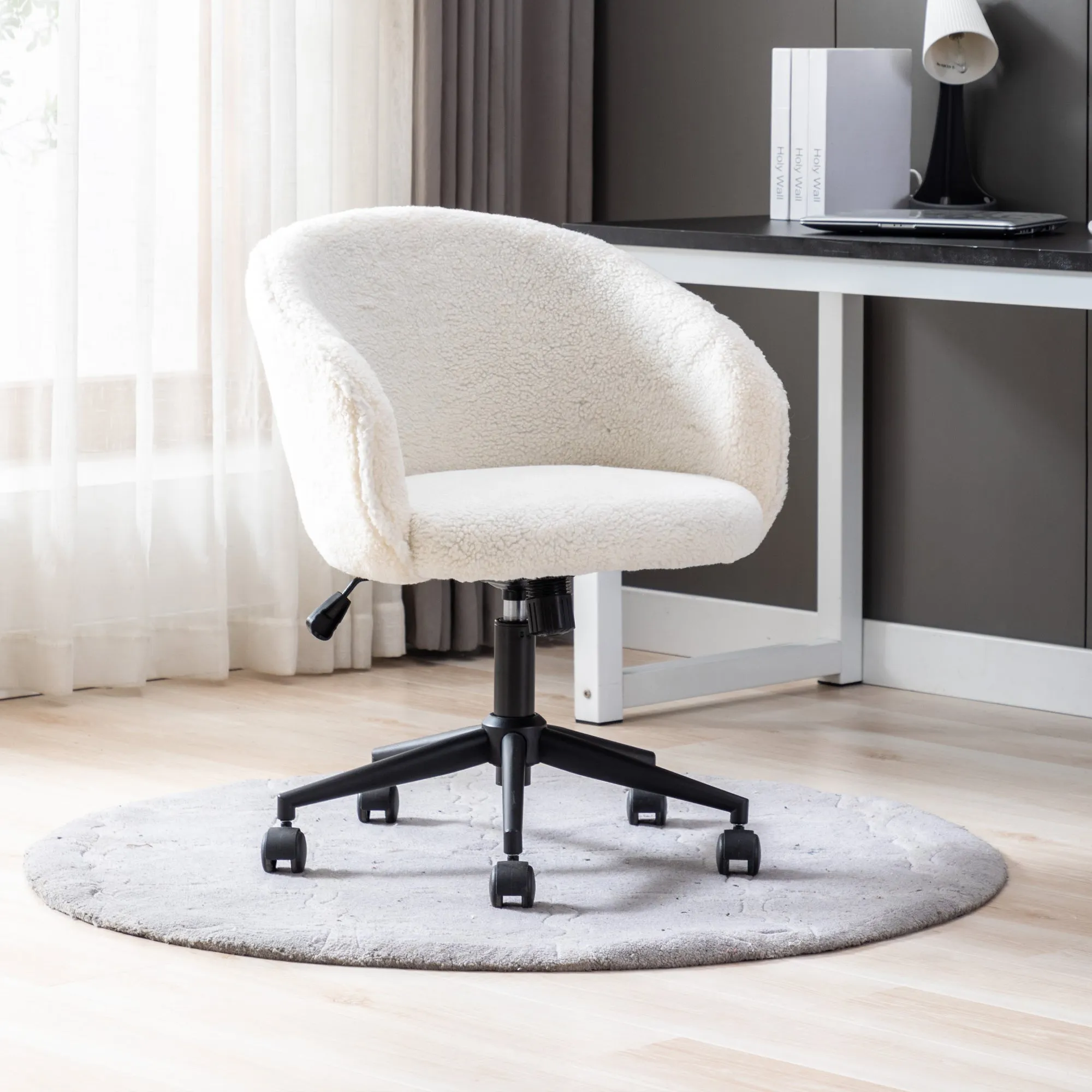 MAICOSY Home Office Desk Chairs Adjustable Swivel Rolling Chair Ergonomic Chair - White