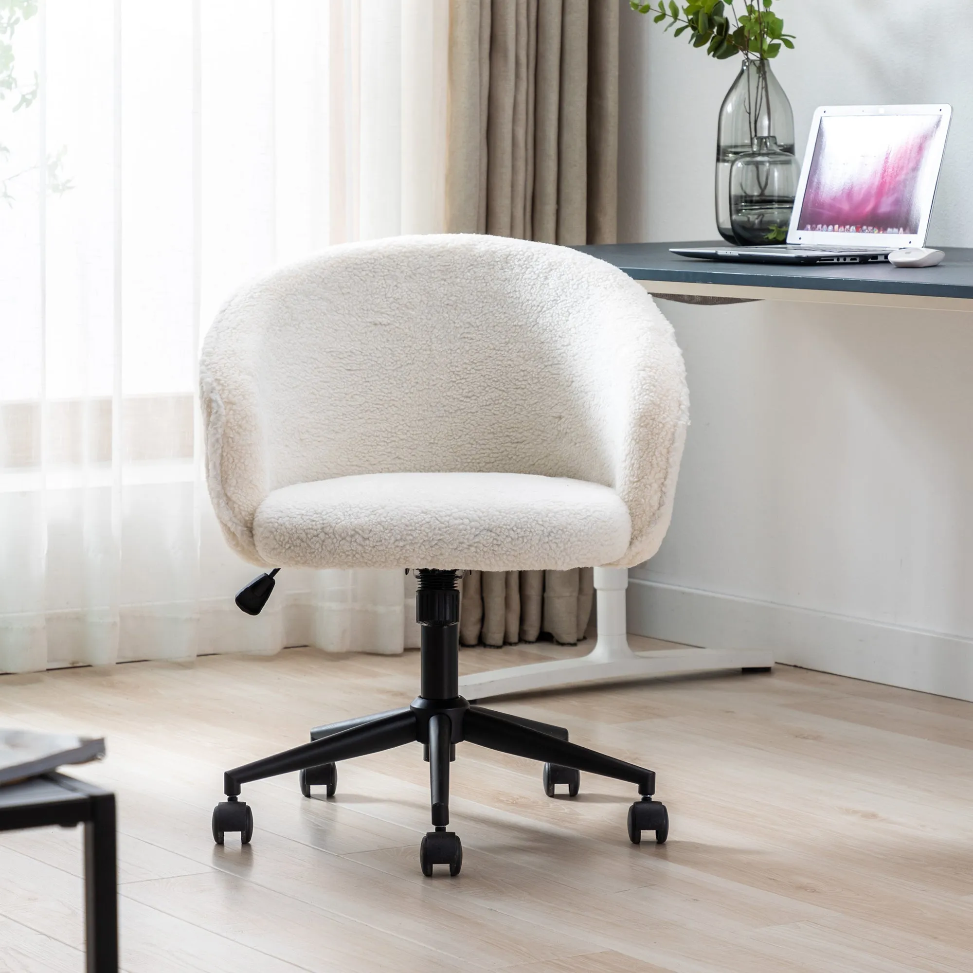 MAICOSY Home Office Desk Chairs Adjustable Swivel Rolling Chair Ergonomic Chair - White
