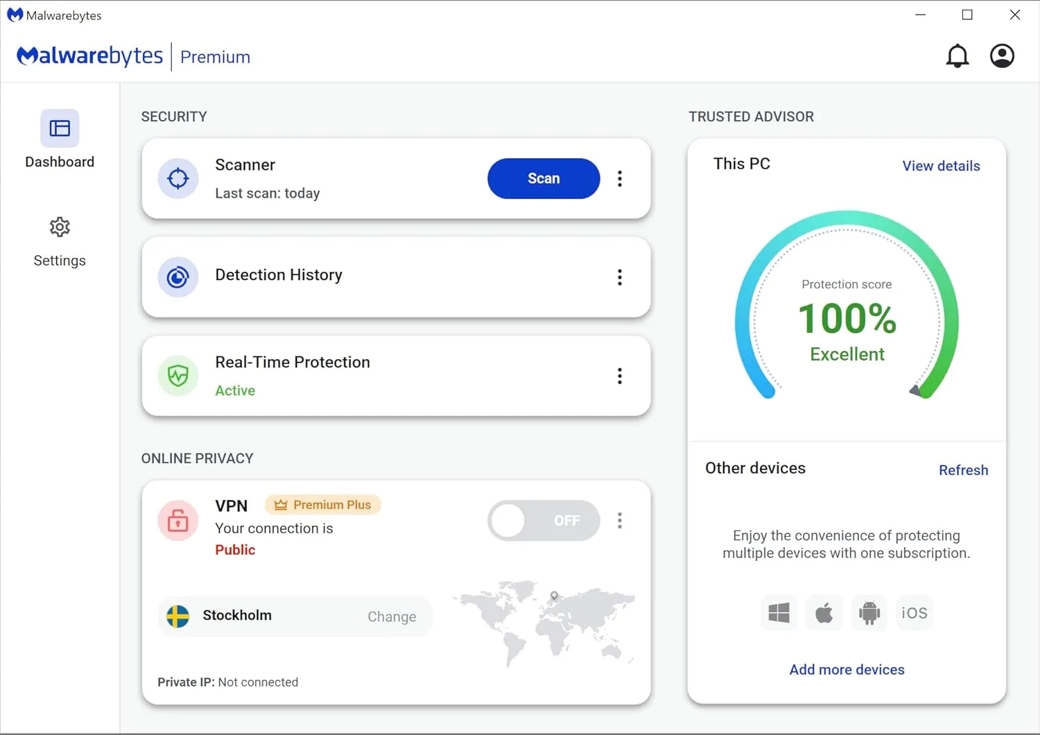 Malwarebytes Premium | 1 Year, 5 Device | Windows, Mac OS, Android, Apple iOS, Chrome [Online Code]