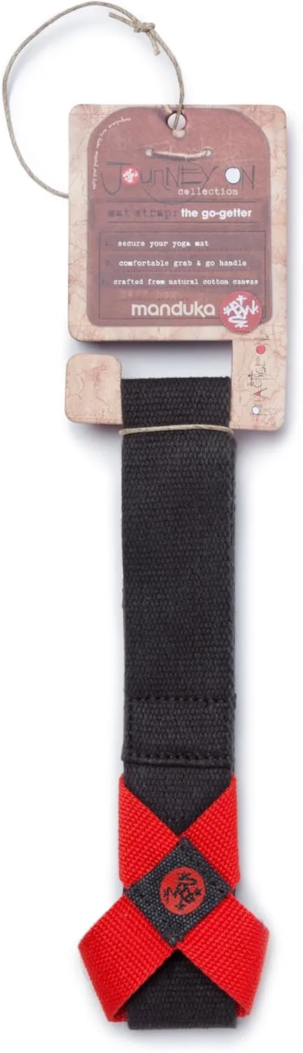 Manduka Journey On-The Go Getter Hand Held Mat Sling Bag (Dark Gray and Poppy)