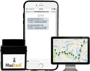 MasTrack- GPS Tracking Device for Cars | Track On Computer Smartphone| Tracking Employees, Teens, More| Plug Into OBD Port Instant Alerts & Engine Diagnostics…