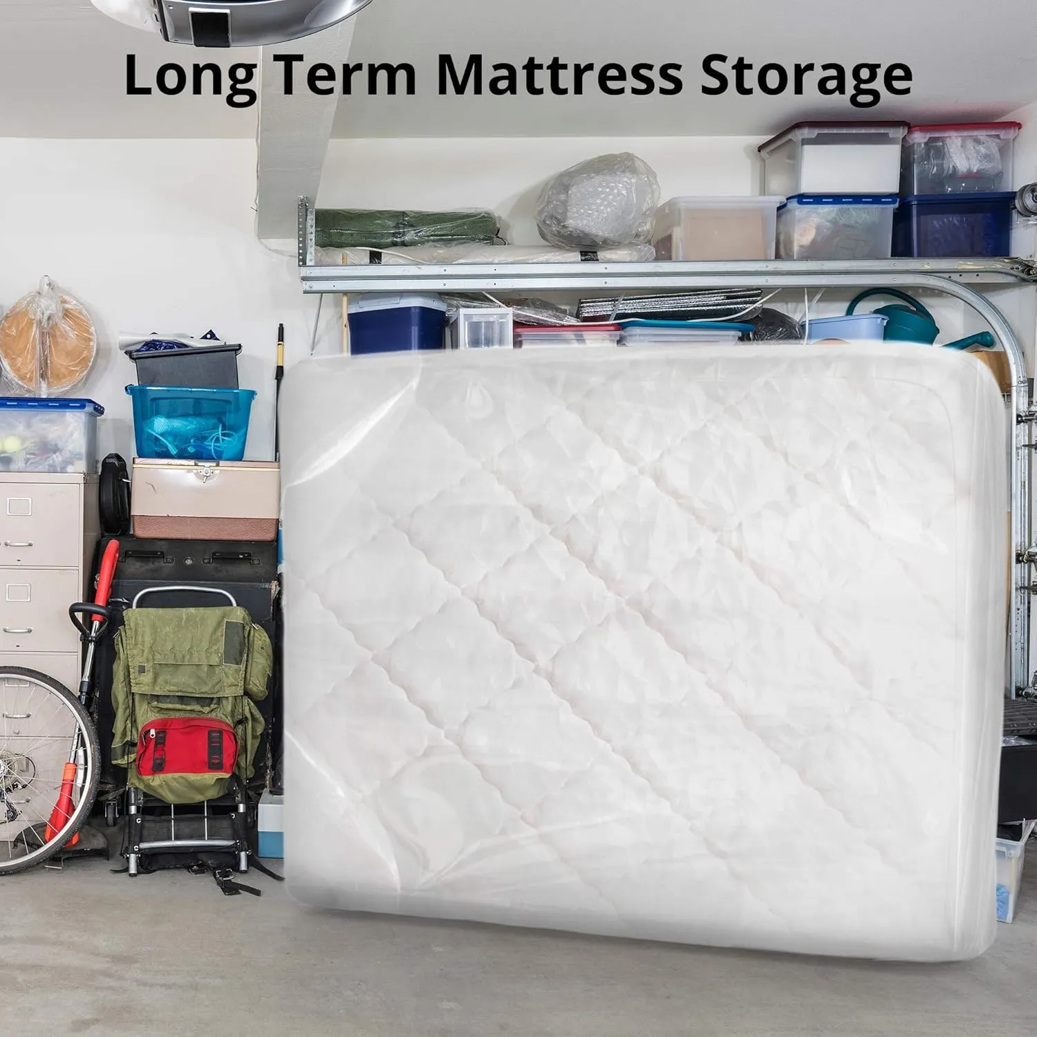 Mattress Bags for Moving Queen - Storage Bag - 5 Mil Heavy-Duty - Thick Plastic Bed Mattress Cover Protector - Reusable Bed Moving Supplies