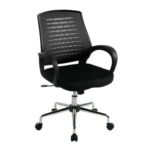 Medium Back Executive Office Chair with Chrome Base