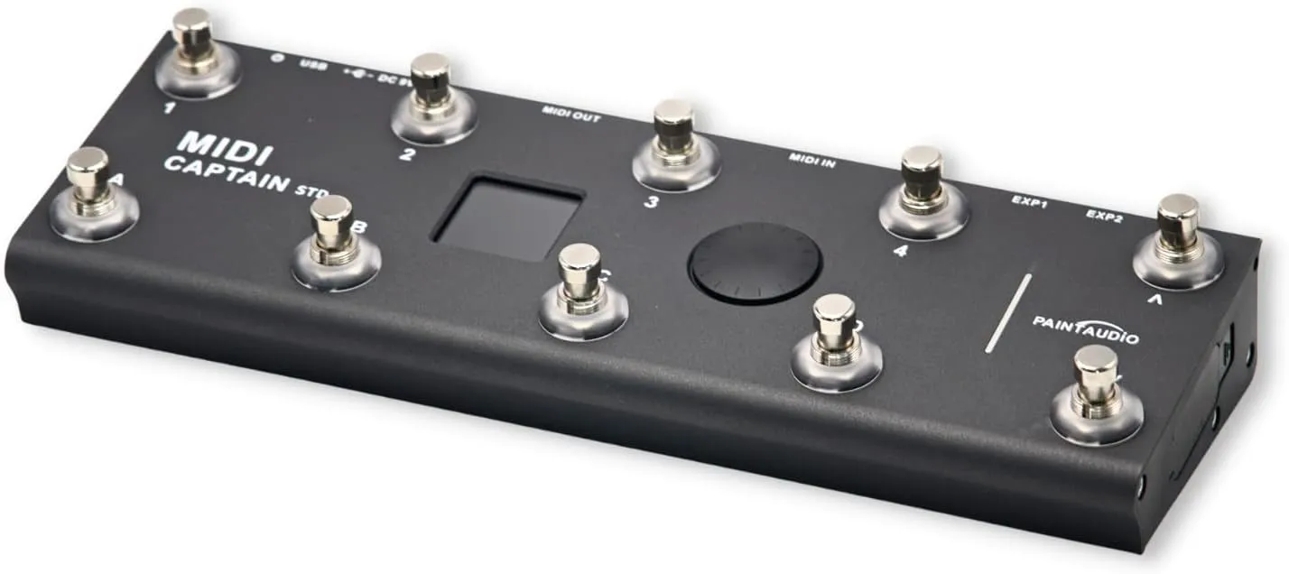 MIDI Captain Foot Controller Multi-Effects Keyboards Synthesizer USB-MIDI musical software Bias with Time Engine Function Support all PC/CC/Note commander 10 Foot Switches