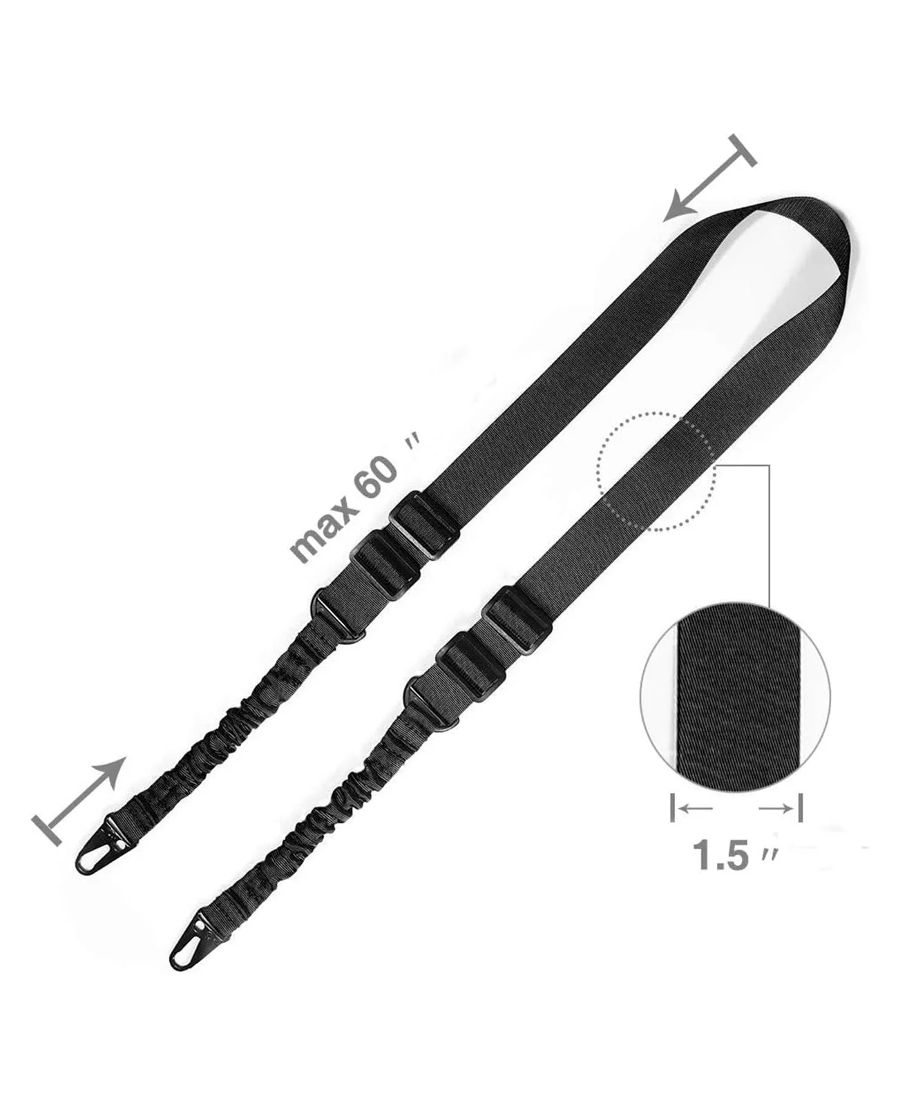 MidTen 2 Point Rifle Sling Adjustable Traditional Sling with Metal Eagle Hook