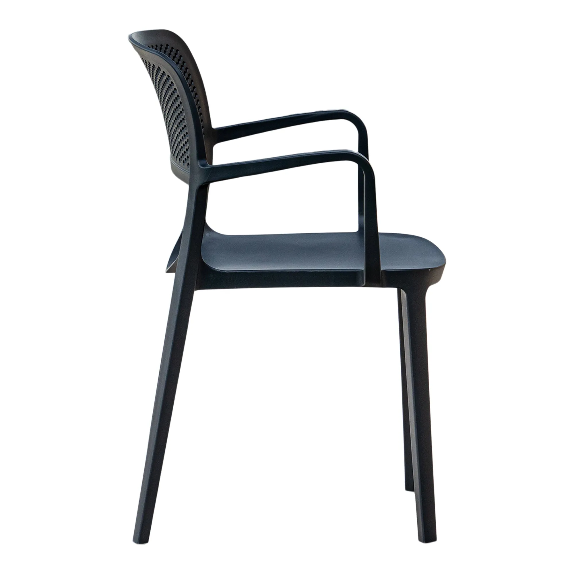 Mila Set of 2 Stackable Armchair-Anthracite