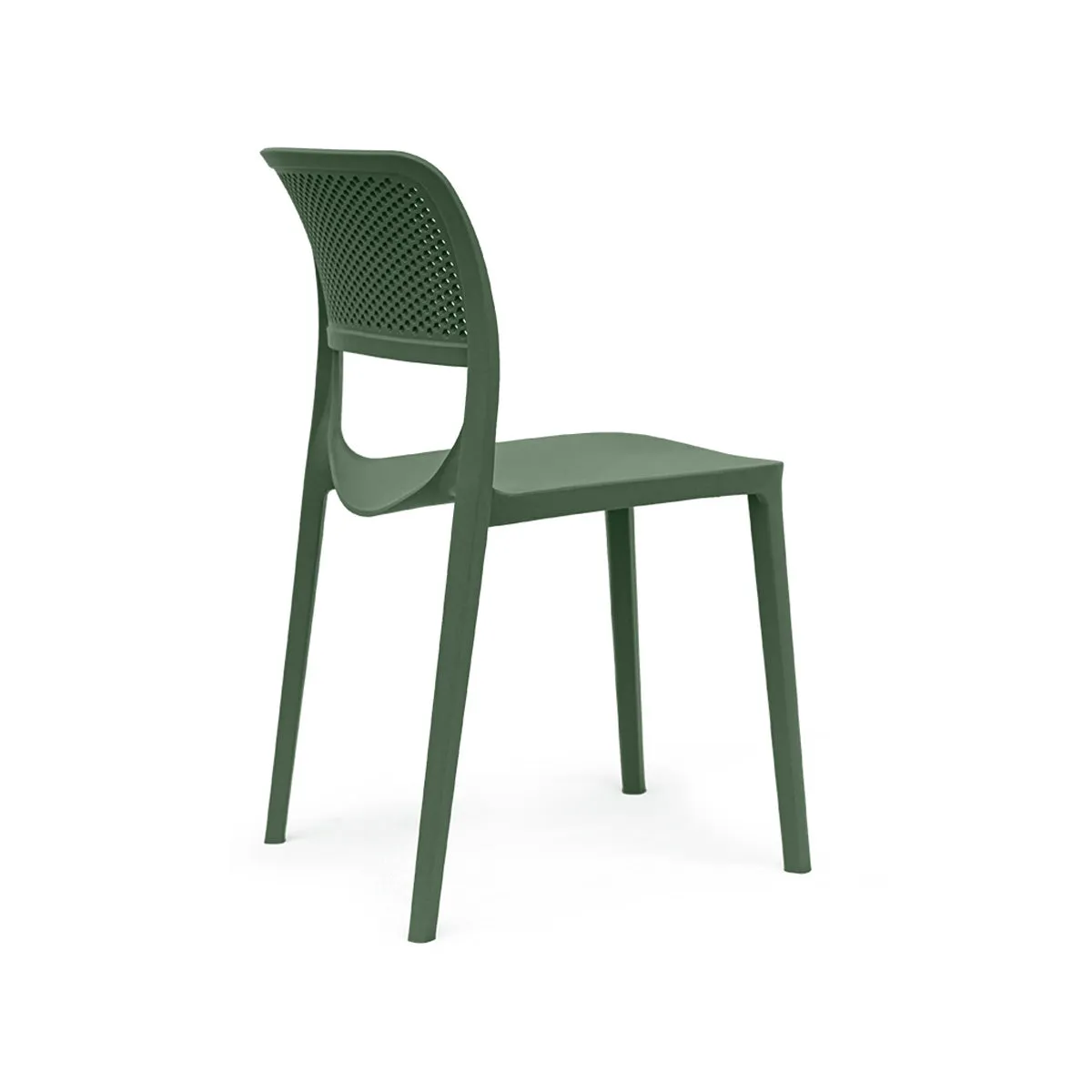 Mila Set of 2 Stackable Side Chair-Green