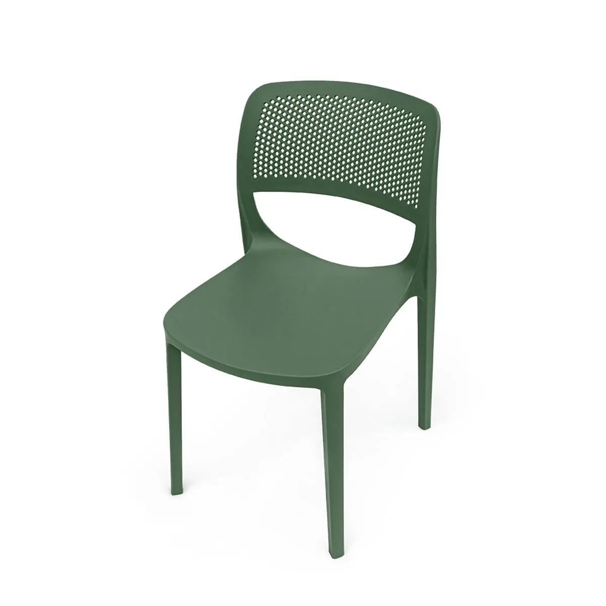 Mila Set of 2 Stackable Side Chair-Green