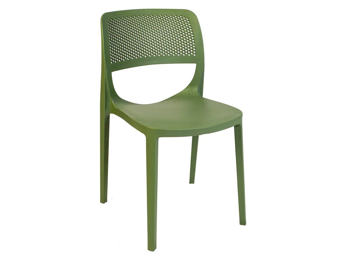 Mila Set of 2 Stackable Side Chair-Green