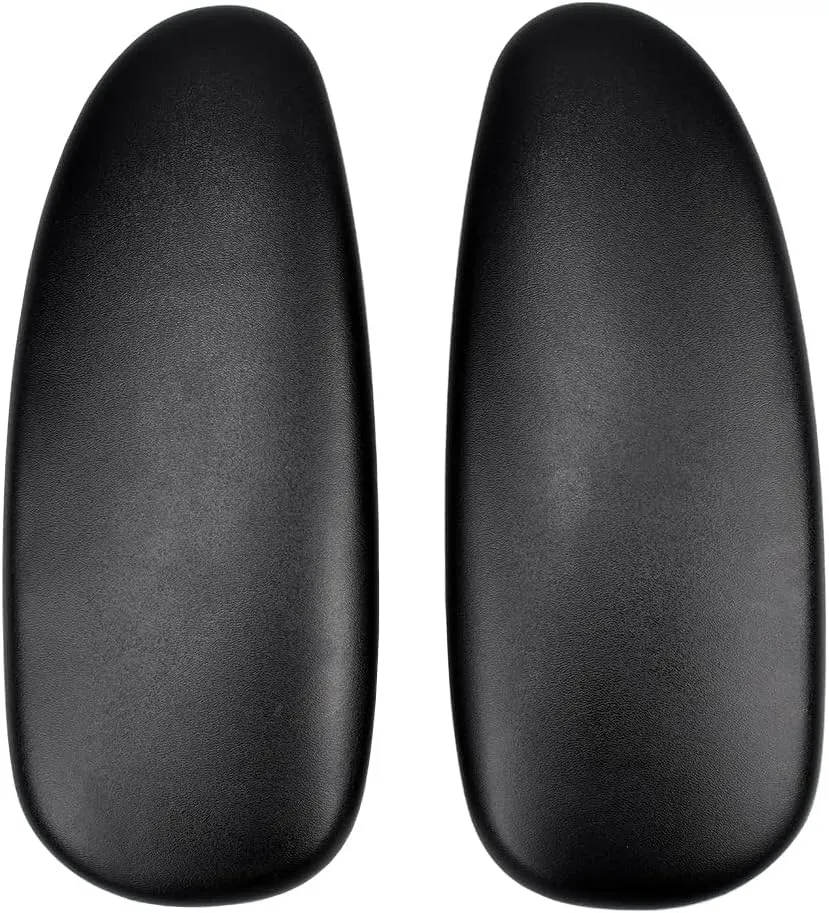 MingYi.office Arm Pads Caps Replacement for Humscale Liberty Office Chair, for Fixed and Height Adjustable Arm, Black Vinyl (1-Pair). (for Height Adjust Arm)