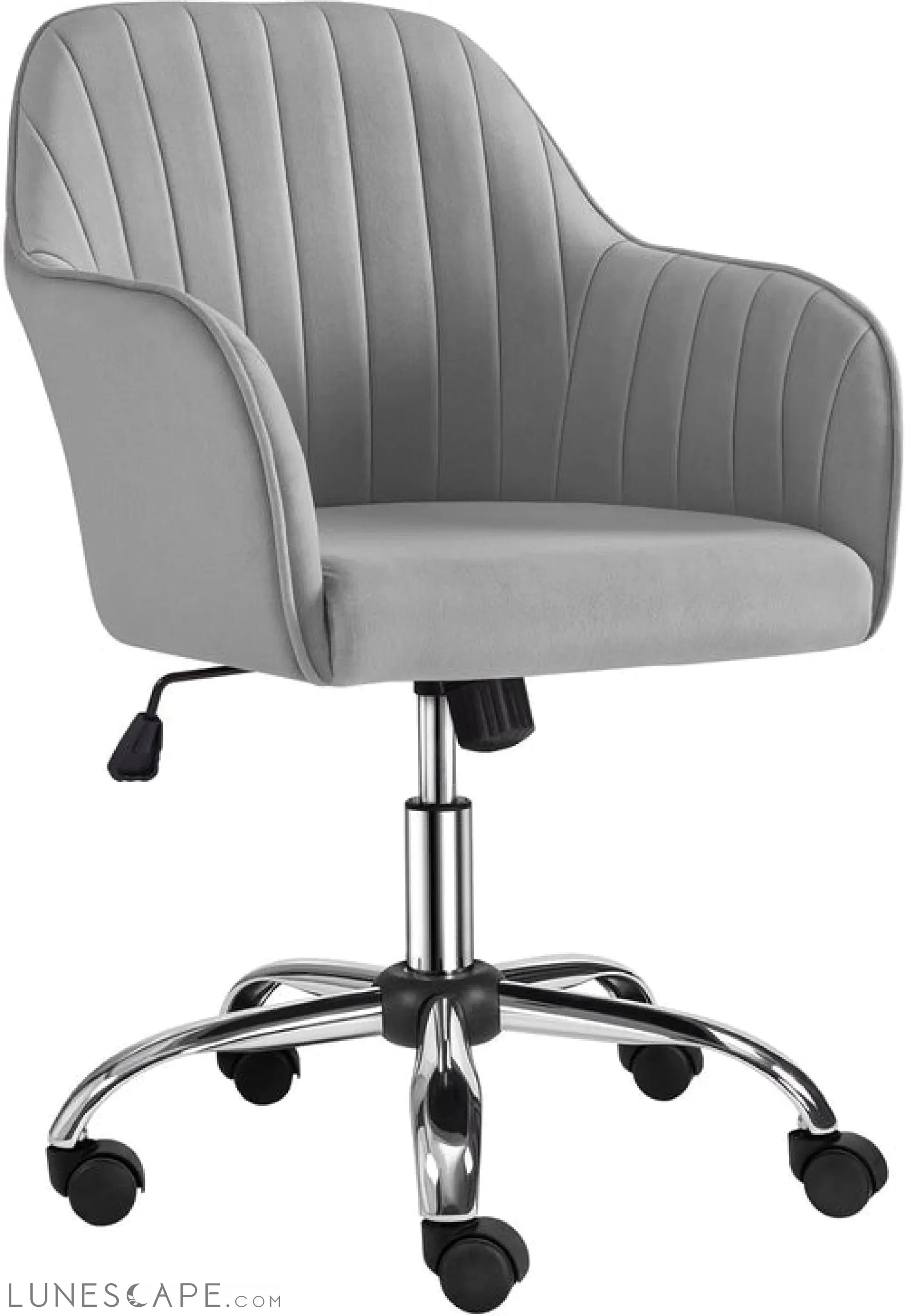 Modern Velvet Desk Chair Vanity Chair Height-Adjustable Swivel