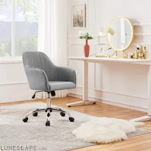 Modern Velvet Desk Chair Vanity Chair Height-Adjustable Swivel
