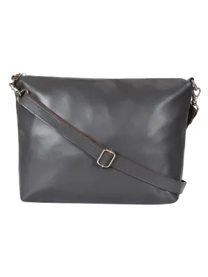 Modish Grey Leatherette Sling Bag