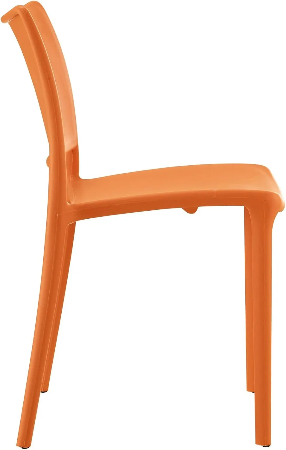 Modway EEI-1703 MO- Hipster Contemporary Modern Molded Plastic Stacking, Dining Chair, Orange